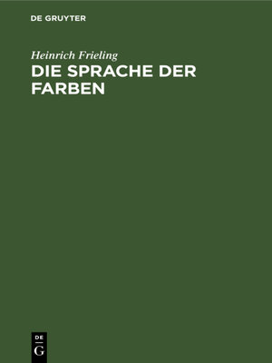 cover image of Die Sprache der Farben